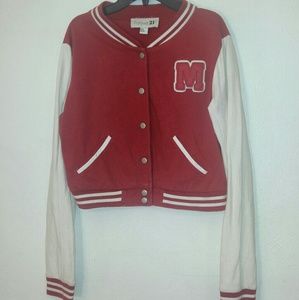 Forever 21 button up Letterman jacket
